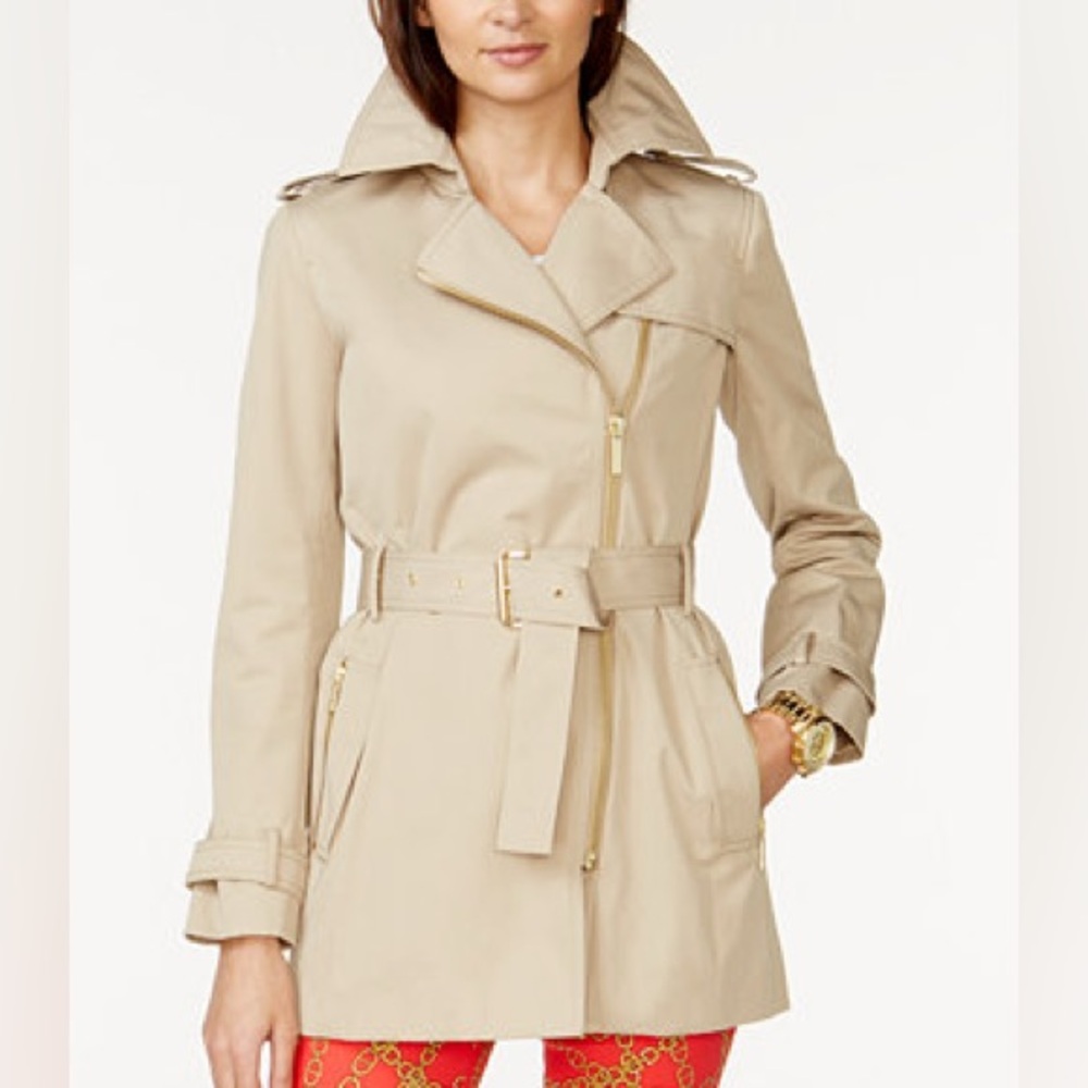 Michael Kors Tan Belted Jacket